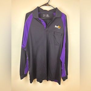 Stan Herman FedEx Freight Polo Work shirt employee men’s size XL long sleeve